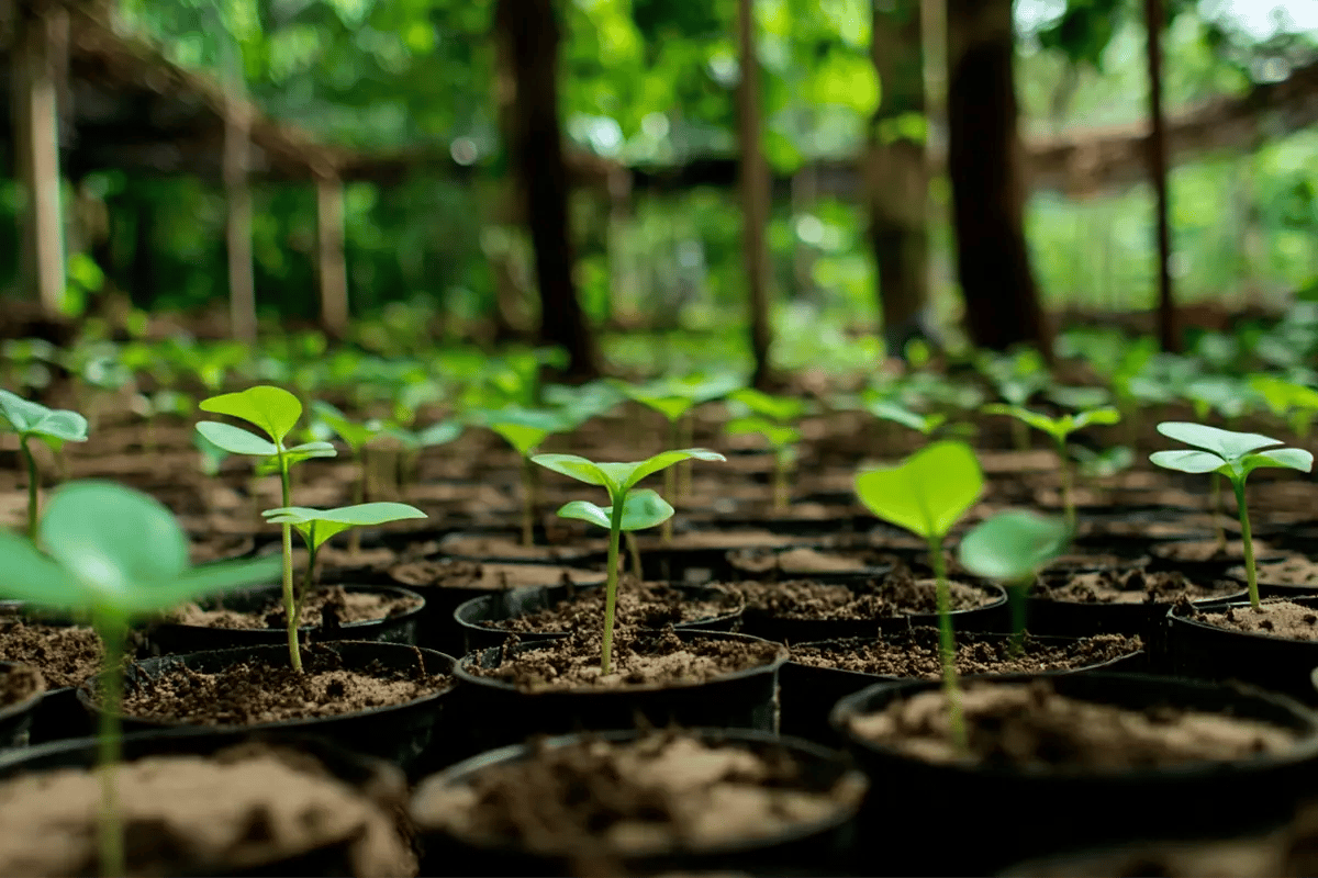 Carbon credits explained_Tree seedlings nursery in Africa_visual 2