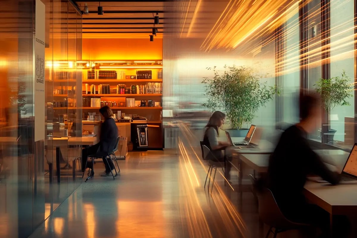 Top 10 long-term investments_People working in a large corporate office_visual 2