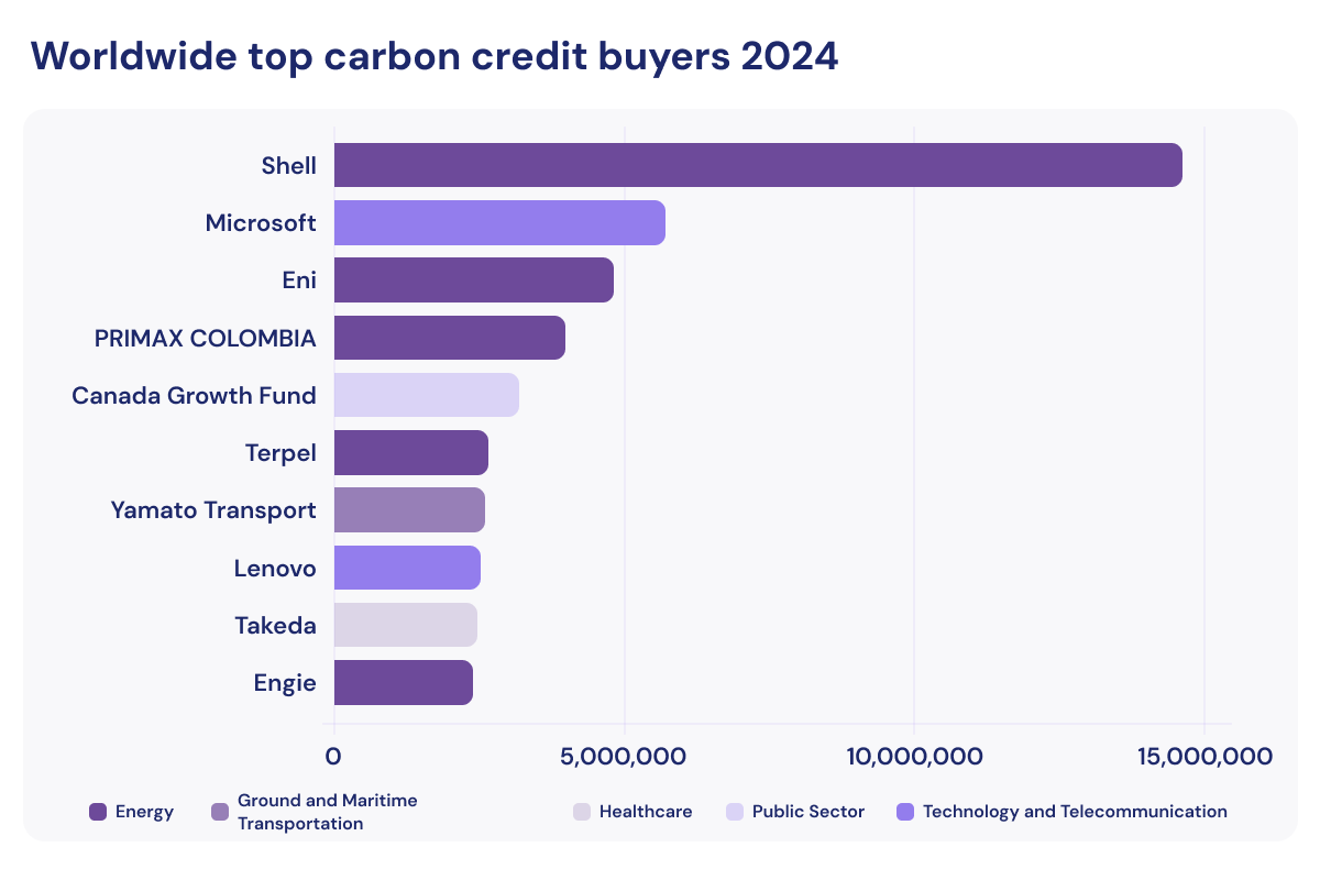 US Case studies_A chart illustrating what companies buy carbon credits in 2024_visual 4